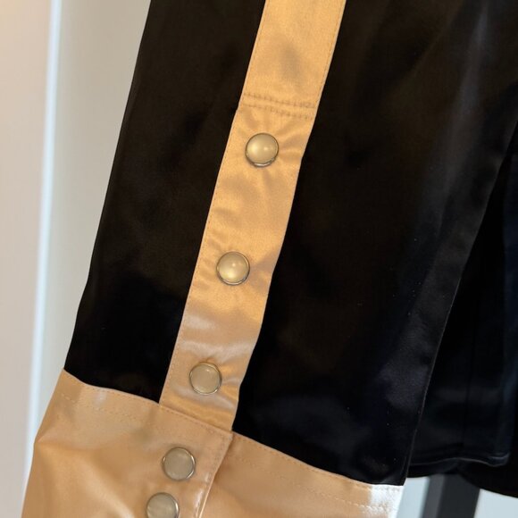 Alexa Chung x Madewell Satin Western Shirt Black/Cream Size XL NWT - Picture 11 of 11